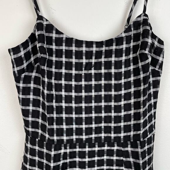 Dress the Population NWT Kallan Plaid Grid Mini Dress Black White Sleeveless XS - Picture 8 of 16